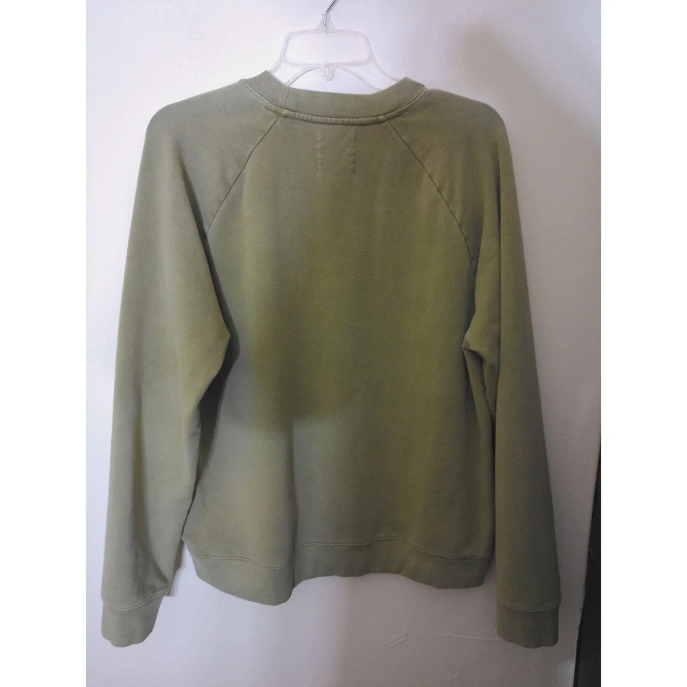 Brooklinen Loungewear Sweatshirt XL Olive Green V-Stitch Raglan Soft Modal Blend